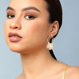 SOHI Gold-Plated Contemporary Drop Earrings-24