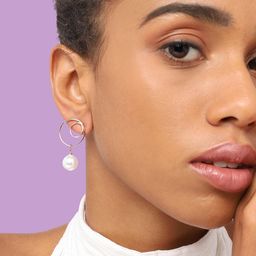 SOHI Gold-Plated Contemporary Drop Earrings-59