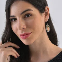 SOHI Gold-Plated Contemporary Drop Earrings-29