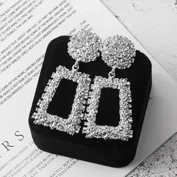 Pinapes Gold-Plated Geometric Drop Earrings-54