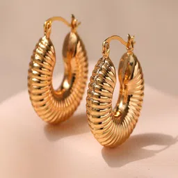 AQUASTREET Gold Plated Big Hoop Earrings-picture-40