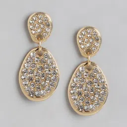 Forever New Gold-Plated Teardrop Shaped Drop Earrings-41