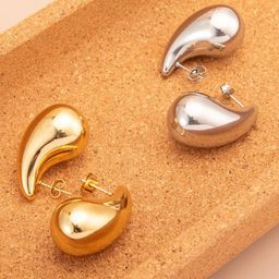 VAGHBHATT Set Of 2 Stainless Steel Teardrop Shaped Drop Earrings-59