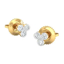 KUBERBOX 18KT Gold Diamond Studded Earrings - 0.77gm-image-70