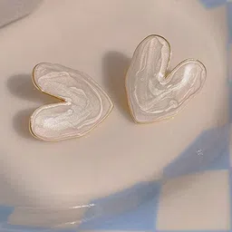 VAGHBHATT Heart Shaped Stud Earrings-17