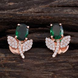 Kushal's Fashion Jewellery Floral Cubic Zirconia Studs-image-46