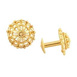 Vighnaharta Gold-Plated Floral Studs Earrings-61