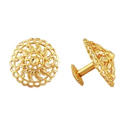 Vighnaharta Gold-Plated Floral Studs Earrings-64