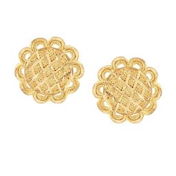 Vighnaharta Gold-Plated Floral Studs Earrings-84