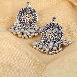 Vighnaharta Gold-Plated Floral Studs Earrings-image-12