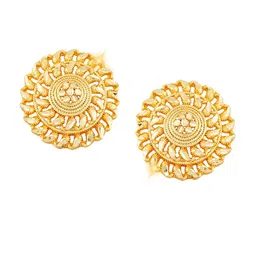 Vighnaharta Gold-Plated Floral Studs Earrings-image-98