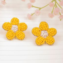 Crunchy Fashion Floral Stud Earrings-image-91