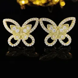 Jewels Galaxy Gold-Plated Animal Shaped Studs Earrings-image-50
