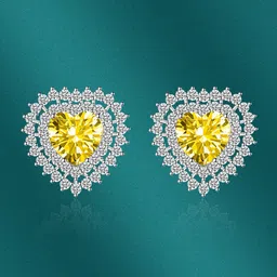 Designs & You Silver Plated Heart Shaped Studs Earrings-54