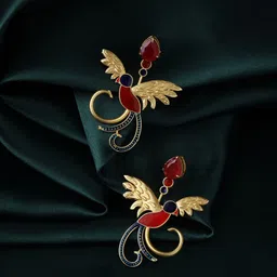 CELEBRAVO Brass-Plated Animal Shaped Drop Earrings-0