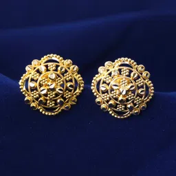MEENAZ 2Pcs Gold-Plated Studs Earrings-106