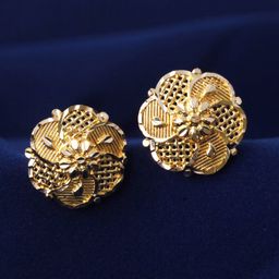 MEENAZ Set Of 4 Gold-Plated Stone Studded Studs Earrings-26