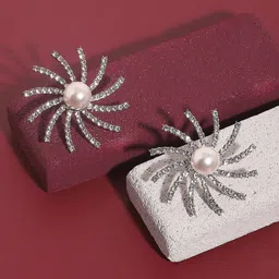 SOHI Silver-Plated Star Shaped Studs Earrings-39