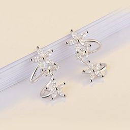 Jewels Galaxy Silver-Plated Star Shaped Ear Cuffs-16