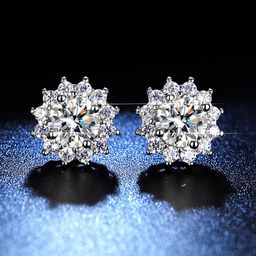 Jewels Galaxy Silver-Plated Floral AD Studded Studs Earrings-14