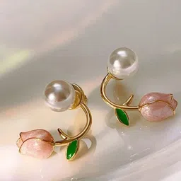 Softwrap Leaf Shaped Studs Earrings-8