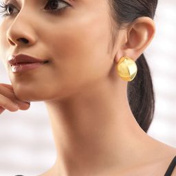 Rubans Voguish Rhodium-Plated Classic Studs Earrings-13
