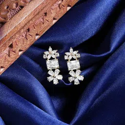 HOT AND BOLD Gold-Plated Zircon Studded Classic Studs Earrings-image-69