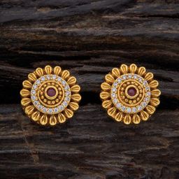 Kushal's Fashion Jewellery Gold-Plated Classic Studs Earrings-image-4