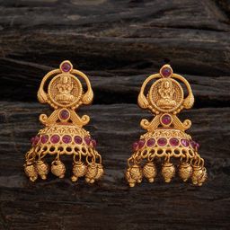 Kushal's Fashion Jewellery Gold Plated Stone Studded Classic Jhumkas-picture-36