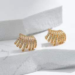 VAGHBHATT Gold-Plated Stone-Studded Studs Earrings-50