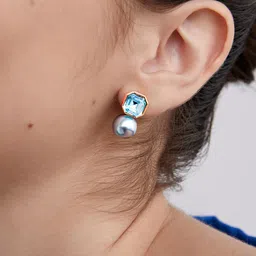 AIKA BY MINUTIAE Rose Geometric Studs Earrings-50