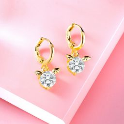 Peora Gold-Plated Contemporary Drop Earrings-image-49