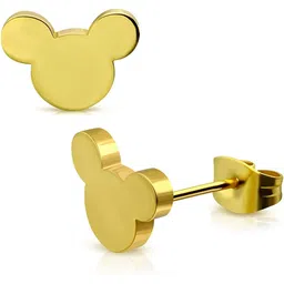 MYKI Gold-Toned Contemporary Studs Earrings-18
