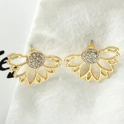 Jewels Galaxy Gold-Plated Contemporary Studs Earrings-image-70