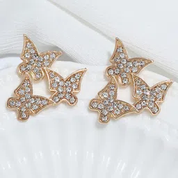 Jewels Galaxy Gold Plated Contemporary Studs Earrings-image-71