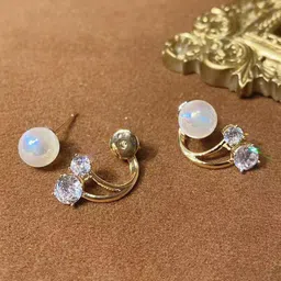 Jewels Galaxy Gold Plated Contemporary Studs Earrings-image-72