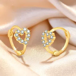 Jewels Galaxy Gold-Toned Contemporary Studs Earrings-image-74