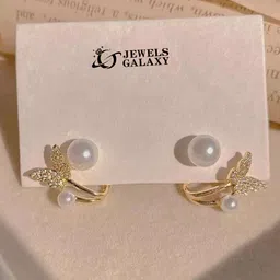 Jewels Galaxy Gold-Plated Contemporary Studs Earrings-28