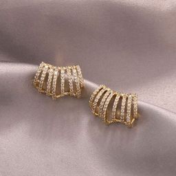 Jewels Galaxy Gold-Plated Contemporary Ear Cuff  Earrings-51