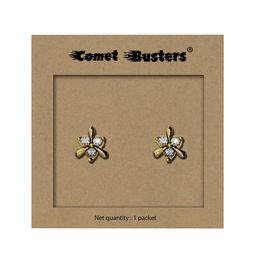 Comet Busters Gold-Plated Contemporary Non Piercing Self Adhesive Studs Earring-57