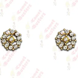 Comet Busters Gold-Plated Contemporary Non Piercing Self Adhesive Studs Earring-21