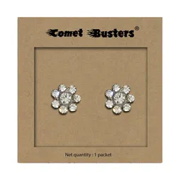 Comet Busters Floral Stone Studs Non Piercing Ear Stickers-42
