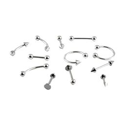 KARISHMA KREATIONS Set Of 12 Contemporary Stainless Steel Studs Earrings-28