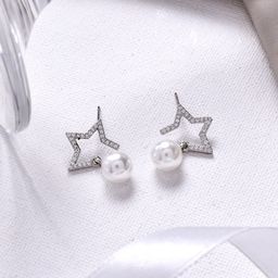 JOKER & WITCH Silver-Toned Contemporary Drop Earrings-picture-18