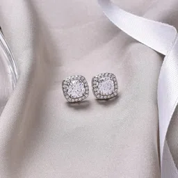 JOKER & WITCH Silver-Toned Contemporary Studs Earrings-48
