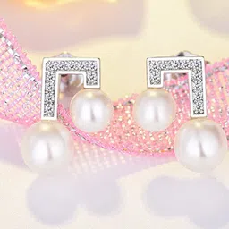 Shining Diva Fashion Silver-Plated Contemporary Studs-image-81