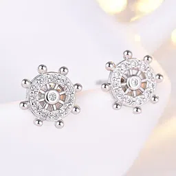 Shining Diva Fashion Silver-Plated Contemporary Studs-image-80