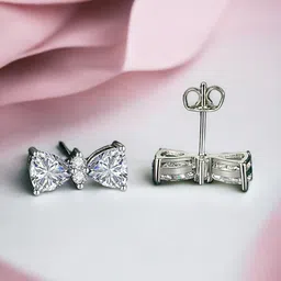 Designs & You Silver Plated CZ Studded Studs Earrings-45