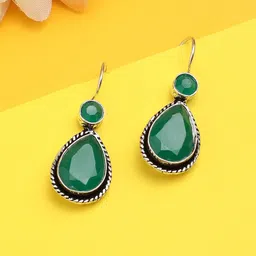 Sangria Silver Plated Drop Earrings-image-44