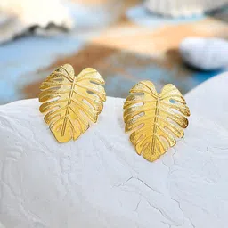Voylla Gold Plated Contemporary Studs-21